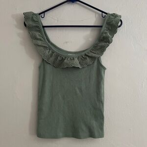 American Eagle ruffle tank size small